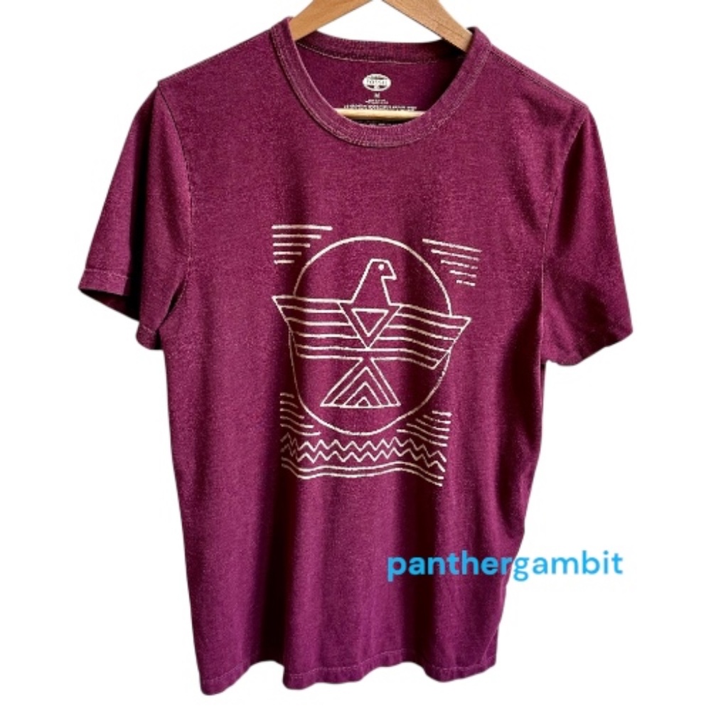 Fossil Maroon Tribal Eagle Shirt Size Medium
